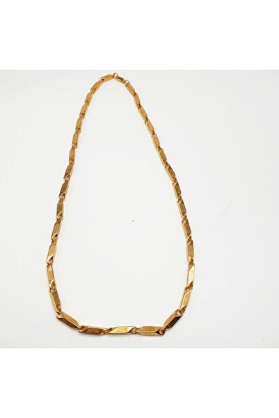 Sanalbolluk Thick Model Striped Gold Color Men's Chain