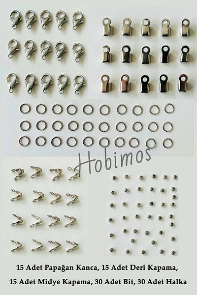 Hobimos Jewelry Making Supplies Set - Necklace and Bracelet Apparatus, Hook, Closure, Bit, Ring
