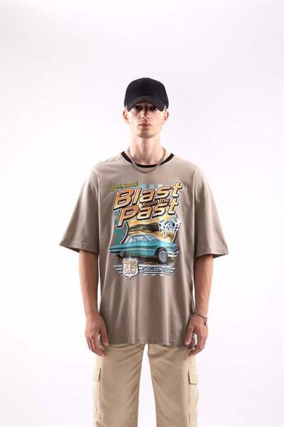 Flaw Wear Μπλουζάκι με στάμπα σε πέτρινο χρώμα