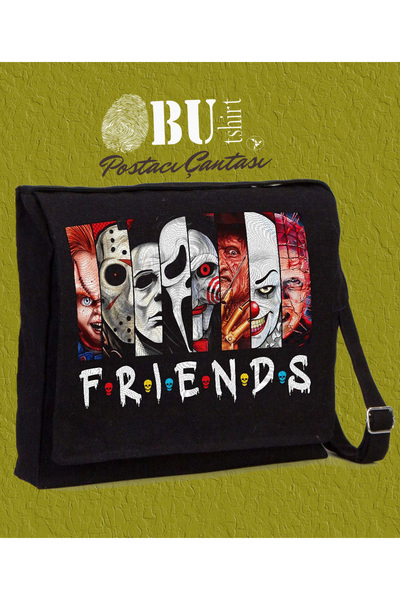 BUTSHIRT 'Friends - Horror Movie Characters' Printed Messenger Bag