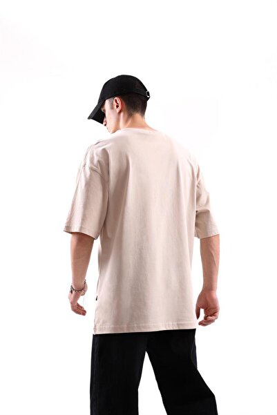 Flaw Wear Stone Color Nashville Drive Printed Oversize T-Shirt