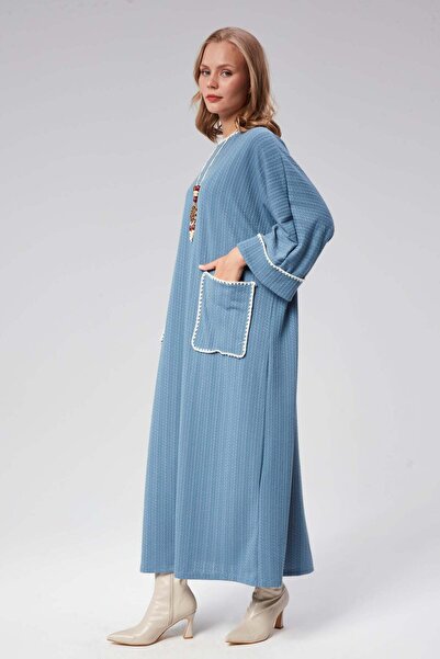 Hatun Atila HatunAtila Ручна робота В'язане довге плаття - 5072