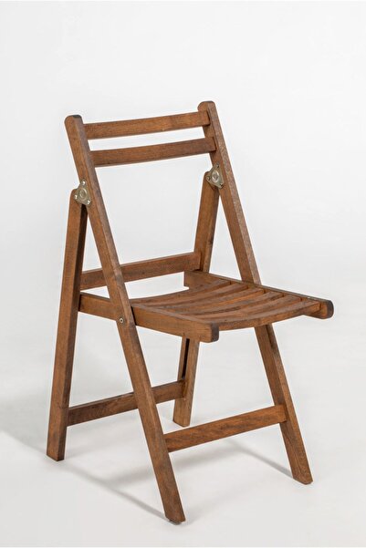 Özdağ Mobilya Gürgen Katlanır Ceviz Renk Dalyan Sandalye