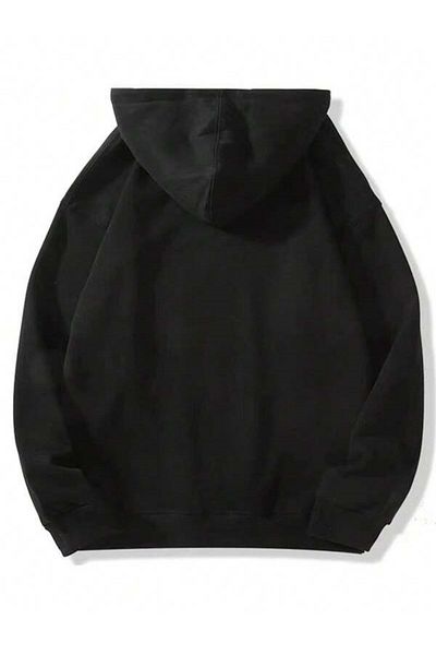 MODARİCH Hanorac oversize cu glugă cu imprimeu negru