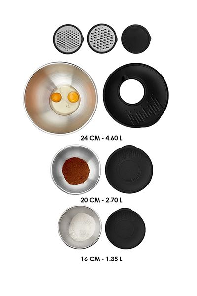 Amboss Black Satin 9 Piece Bowl Set