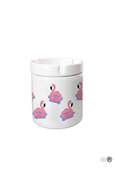 LWP Shop Τασάκι από πορσελάνη Pink Flamingos