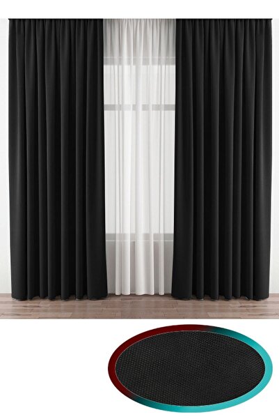 Emes Чорна плісирована оксамитова штора високої якості, щільна плісирована (о...