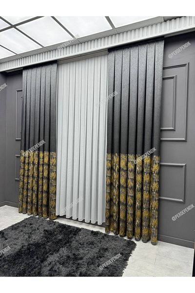 Emes Fundal de bord cu model Avşa din seria Gold Grey - Coroană, Brilant, Law Pile, Blackout, Single Wing