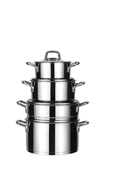 Amboss Glass Lid Diamond 4004 Cookware Set 8 Pieces
