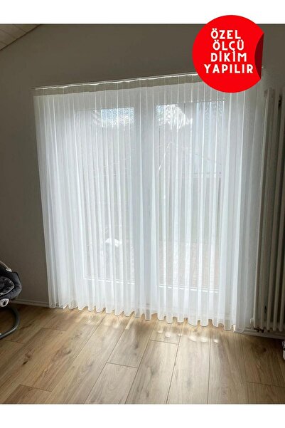 Emes Tül, Bambu Vakko Tül,Perde,1/3 Pileli,Sık Pile