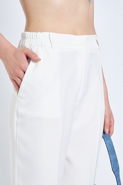 SIMO CLUB Stylish Women's Trousers - Pipe Leg, Zipper and Back Elastic