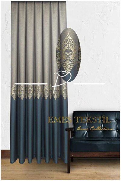 Emes Pano Fon Perde Petrol Yeşili (Tek Kanat)