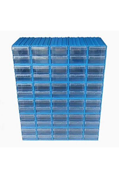 Sembol 300 Plastik Çekmeceli Kutu (4,6x11,7x2,4 Cm) Küçük Ebat 60 Çekmeceli