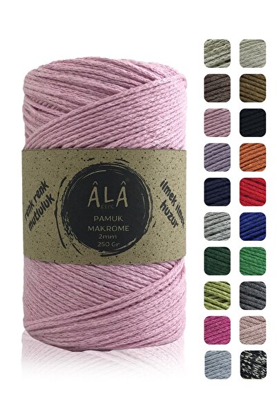 aladepo Koton Pamuk Makrome İpi 2mm Cotton Zincir Makrome Çanta İpi Supla İpi...