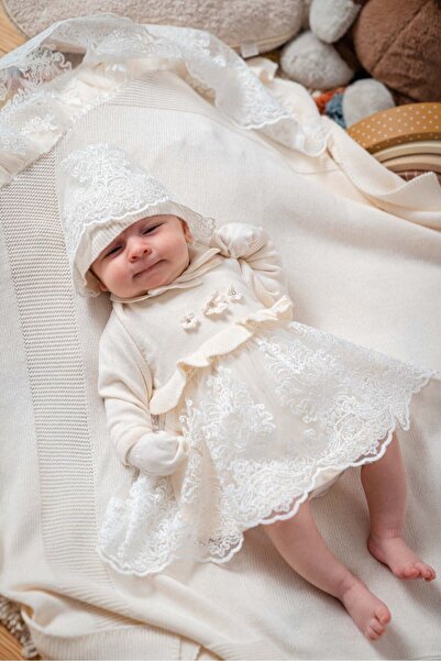 Mert Baby Serena Triko Elbiseli 5'li Organik Hastane Çıkış Seti %100 Pamuk Ye...