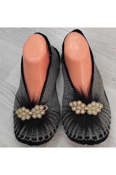Kevser nur tuhafiye Hand Knitted Ballerinas