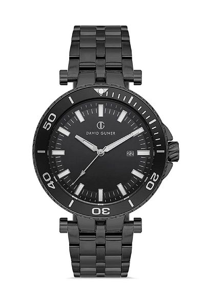 DAVID GUNER Gun Coated Black Dial Men's Watch Dg-8393Ga-V2