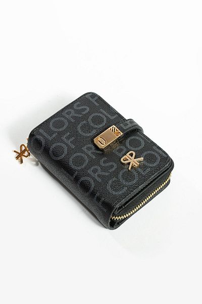ImPolo Derek Black Empire Print Women's Hand and Bag Wallet 10x13 Size