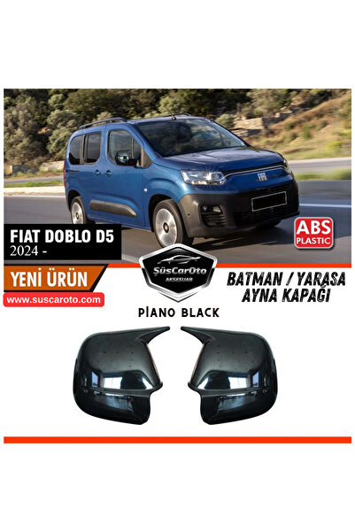 ŞüsCarOto Aksesuar Fiat Doblo D5 2023 Sonrası Uyumlu Batman Yarasa Ayna Kapağ...