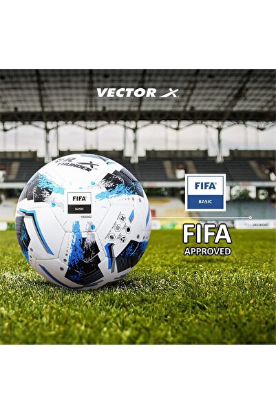 Vector X Thunder FIFA Basic Football (White-Blue) Size-5