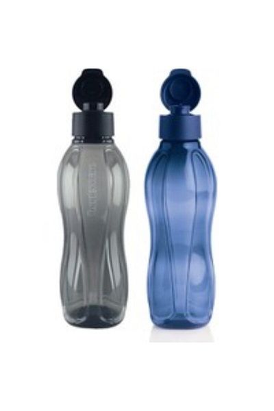 Tupperware Eco Bottle 1 Lt - Μαύρο και Νυχτερινό Θαλασσινό Χρώμα