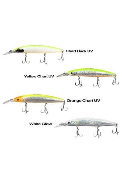 RYUJI Barrakuda Sinking 12 cm 28 gr Sahte Balık-orange Chart Uv