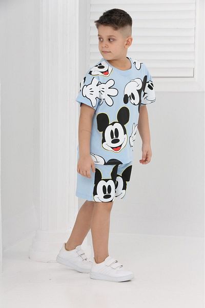 BUUFUU Set dublu unisex cu mâneci scurte și pantaloni scurți