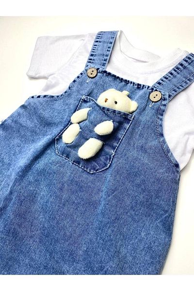 TUOBEBE Teddy Bear Skirt Salopette 2 Piece Set Skirted T-Shirt