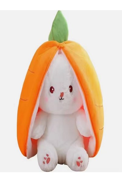 Pufu Toys 35 cm Carrot Rabbit Plush Toy 2-Face Pillow