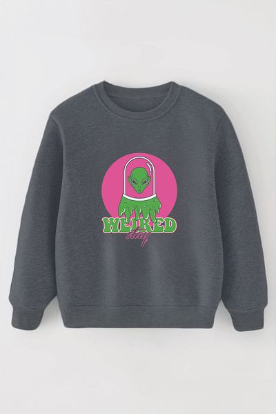 MYADA Детски суитшърт Weired Stay Oversize - Нов сезон 12435