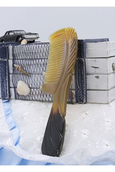 Efsoon Organics Goat Horn Comb Natural Bone Comb Ideal for Children and Short Hair