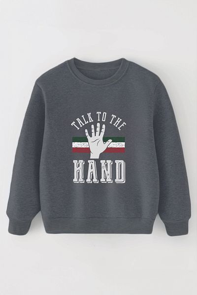 MYADA Нов сезонен оверсайз суитшърт за момче - Talk To The Hand 3, прежда, 12369