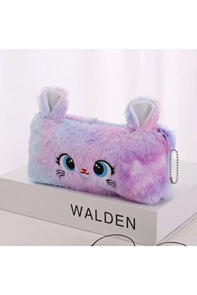 steplanner Kulaklı Sevimli Peluş Kalemlik Tek Gözlü Mor