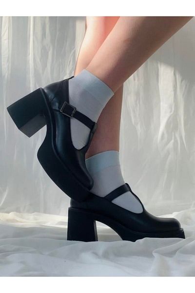Retrobird Light Blue Thin Denier Style Thin Socket Women's Socks