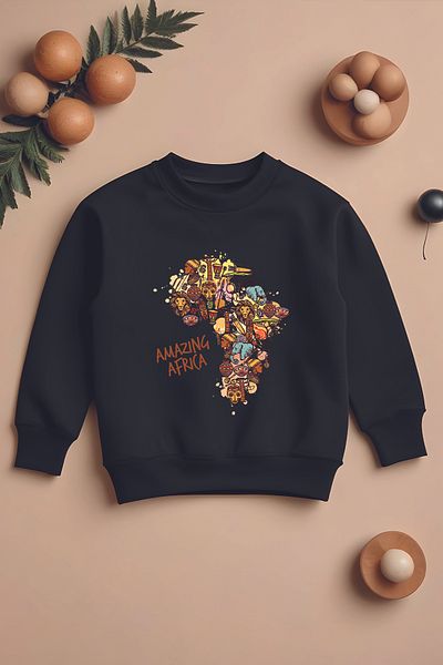 MYADA Детски суитшърт Hey Africa Oversize - специален дизайн 12483