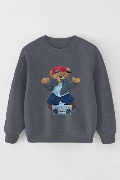 MYADA Нов сезон - Детски суитшърт с принт Break Dancer Boho, голям размер, 11015