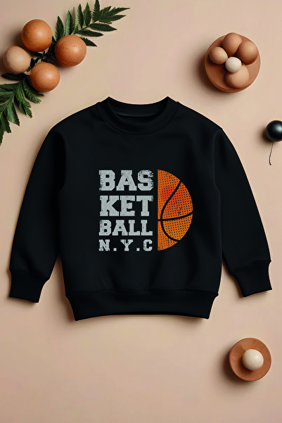 MYADA Košarkaška Sa deznom Oversize kroj dečija majica - NYC Štampano 11088