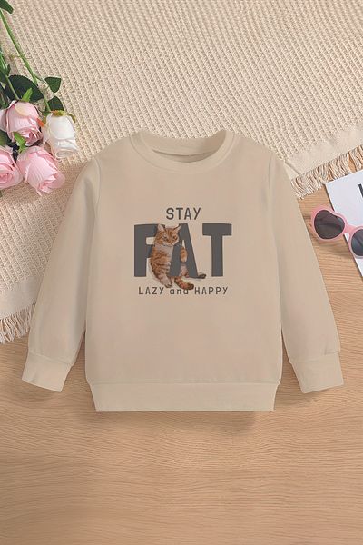 MYADA Παιδικό φούτερ Oversize - Fat Cat Style, Special Design 12653