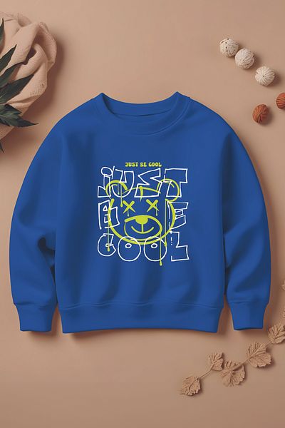 MYADA Детски суитшърт Just Cool Bear Oversize - специален дизайн 12249