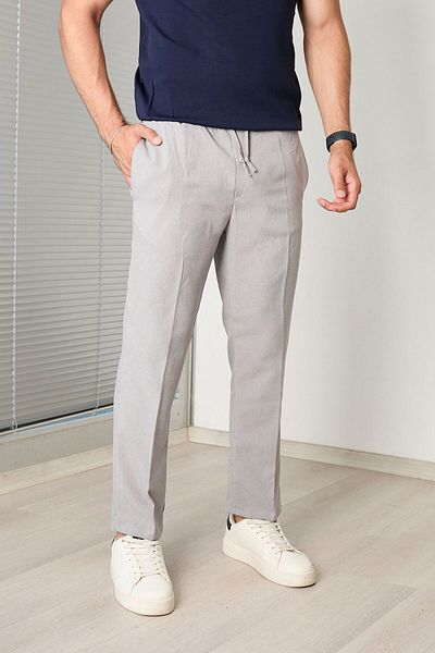 WONG Men's Gray Baggy Pants