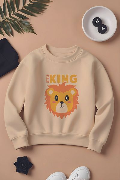 MYADA Lion King Printed Oversize Παιδικό Φούτερ - Special Design 11075