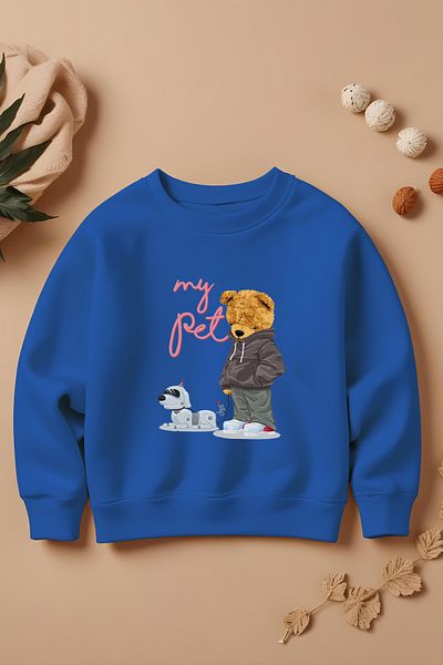 MYADA Нов сезонен голям детски суитшърт Dog Lover Boho - 11010