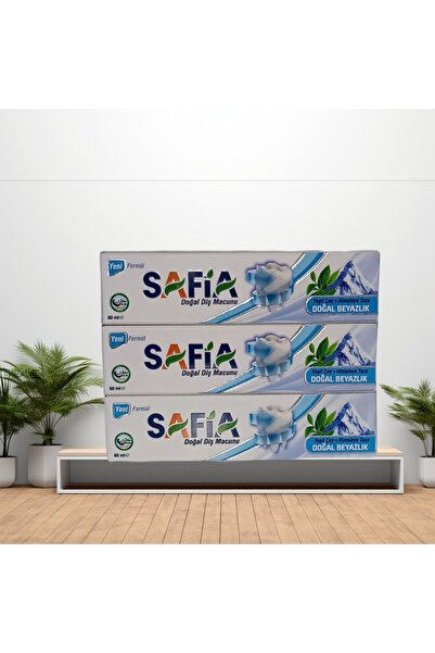 Safia Gimdes Helal Sertifikalı Diş Macunu Seti 3 Adet(3x60ml)