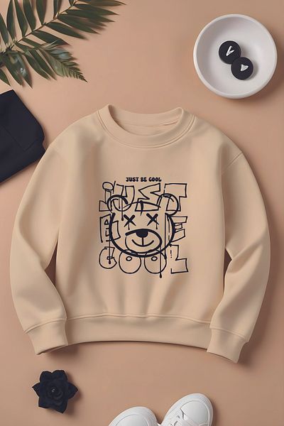 MYADA Παιδικό φούτερ Just Cool Bear Oversize - Special Design 12249