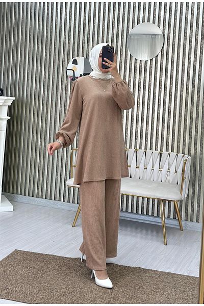 Moda Krash Knitted Seasonal Wrap Top and Bottom Set