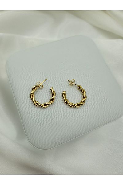 m mavi deniz accesories Steel earrings steel auger earrings hoop earrings