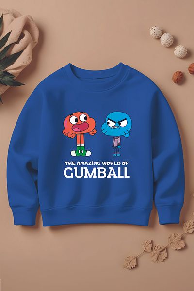MYADA Овърсайз детски суичър с щампа Gumball - Нов сезон 11053