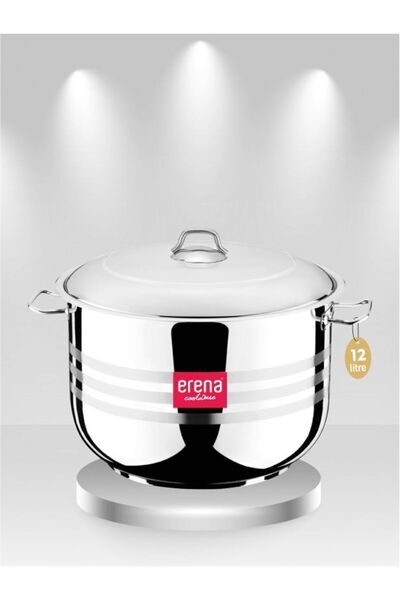 ERENA Gastro / 32 Cm Çelik Derin Tencere 12 Litre - 430 Kalite