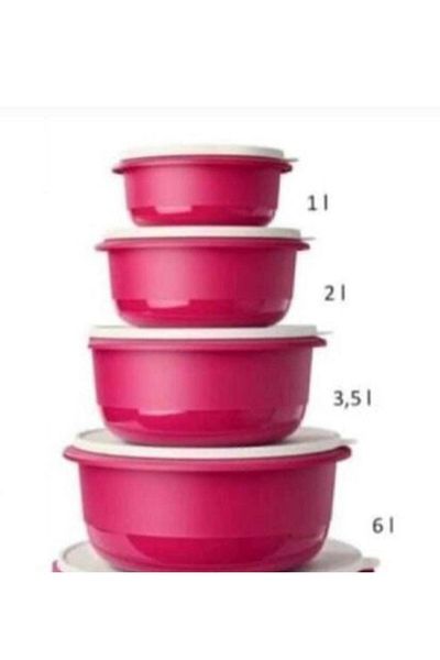 Tupperware Miksim Set of 4 Dried Rose 6 Lt 3.5 Lt 2 Lt 1 Lt
