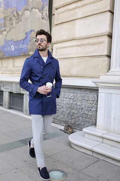 AEK FIORE Men's Trench Coat